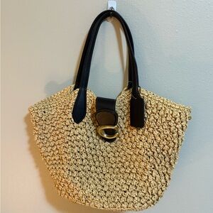 Coach Black and Tan Women's Tote Bag